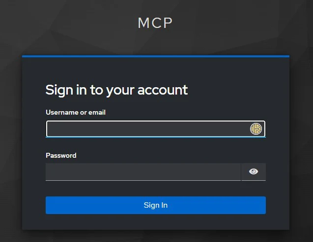 Pagina di accesso di Panea con i campi nome utente e password